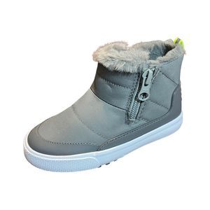 Cat & Jack Toddler Double Zipper Slip-On Grey Indiana Boots NEW WITH TAGS